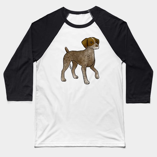 Dog - German Shorthaired Pointer - Liver Roan Baseball T-Shirt by Jen's Dogs Custom Gifts and Designs